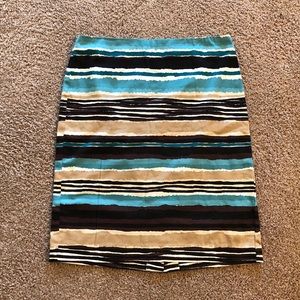 Talbots Petites Striped Skirt